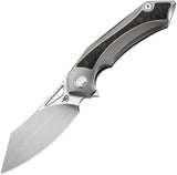 Bestech Kasta Framelock Gray Satin Titanium M390 Folding Knife 1909b