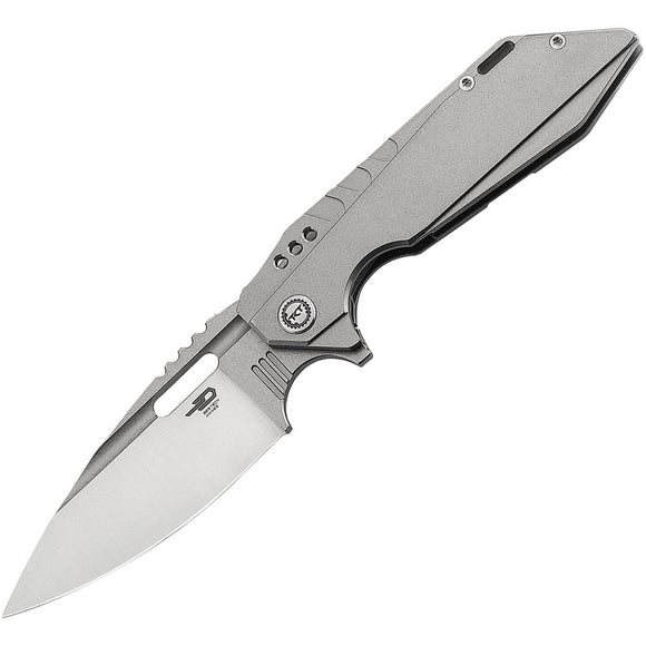 Bestech Knives Shodan Framelock Gray Titanium Folding S35VN Knife T1910A