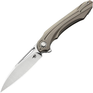 Bestech Knives WIBRA Framelock Bronze Titanium M390 Folding Knife 2001d