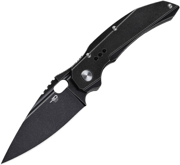 Bestech Knives Exploit Framelock Black Titanium Folding S35VN Knife T2005C