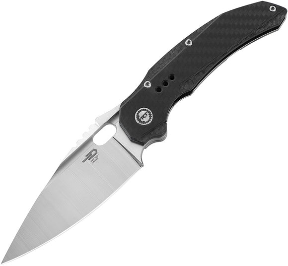 Bestech Knives Exploit Pocket Knife Framelock Titanium/CF Folding S35VN 2005E