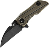 Bestech Knives 2500 Delta Framelock Bronze Titanium Folding S35VN Knife T2006D