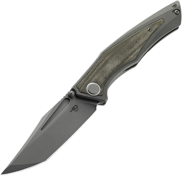 Bestech Knives Togatta Framelock Titanium/Micarta Folding M390 Knife T2102D