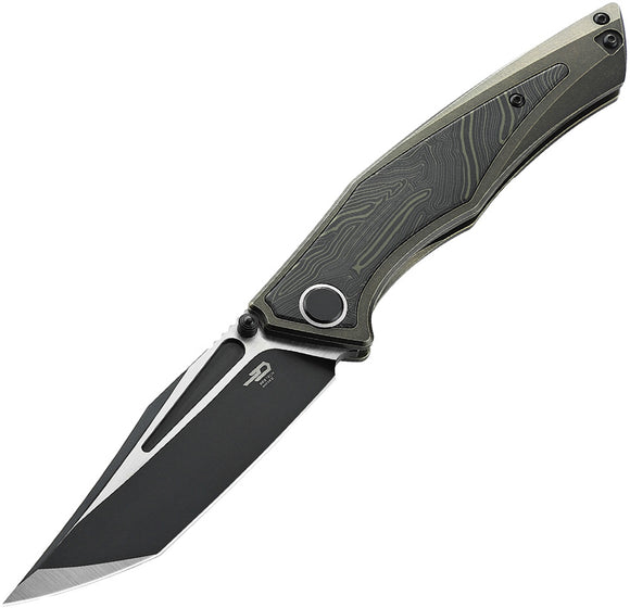 Bestech Knives Togatta Framelock Titanium/Timascus Folding M390 Knife T2102E