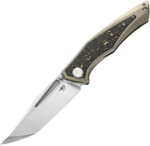Bestech Knives Togatta Framelock Bronze Titanium & CF Folding M390 Knife T2102G