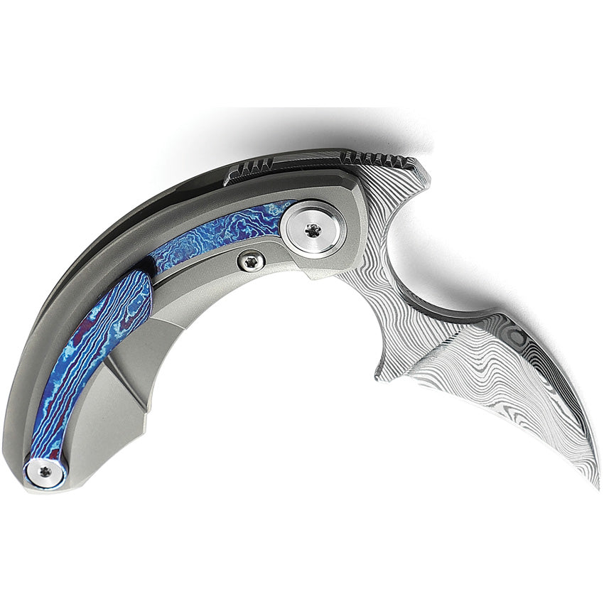 Bestech Knives Strelit Pocket Knife Framelock Timascus Folding Damaste ...