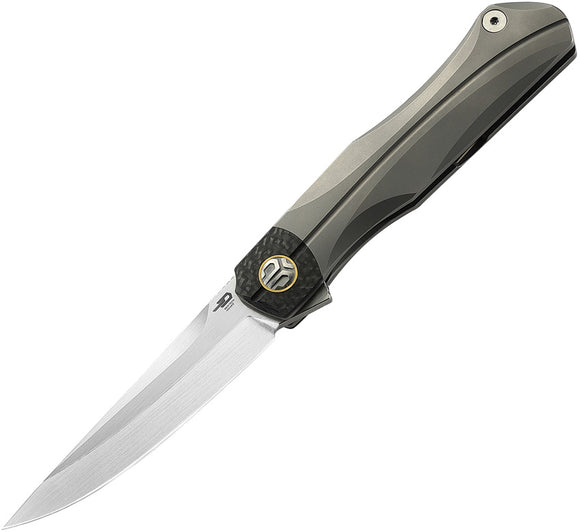 Bestech Knives Thyra Pocket Knife Framelock Titanium & CF Folding M390 T2106A