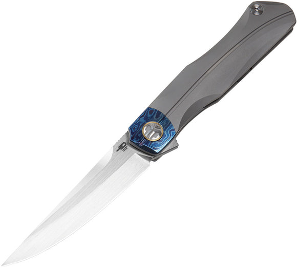 Bestech Knives Thyra Framelock Gray Titanium/Timascus Folding M390 Knife T2106F