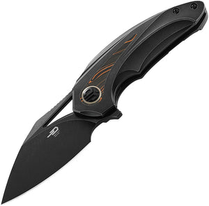 Bestech Nuke Black Titanium + G10 Framelock M390 Folding Knife 2107e