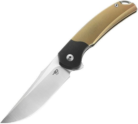 Bestech Knives Supernova Linerlock Gold Titanium Folding M390 Knife T2111B