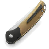 Bestech Knives Supernova Linerlock Gold Titanium Folding M390 Knife T2111B