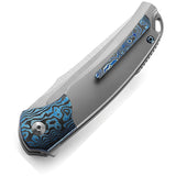 Bestech Knives Supernova Linerlock Gray Titanium & Timascus Folding Knife T2111D