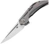 Bestech Knives Vigil Gray Titanium Framelock M390 Folding Knife 2201a