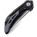 Bestech Knives Vigil Black Titanium Framelock M390 Folding Knife 2201c