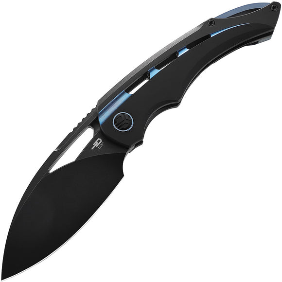 Bestech Knives Fairchild Pocket Knife Black/Blue Titanium Folding S35VN 2202C