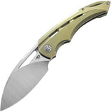 Bestech Knives Fairchild Pocket Knife Gold Titanium Folding S35VN Blade 2202D