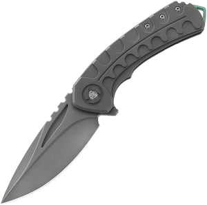 Bestech Knives Buwaya Pocket Knife Framelock Gray Titanium Folding M390 T2203B