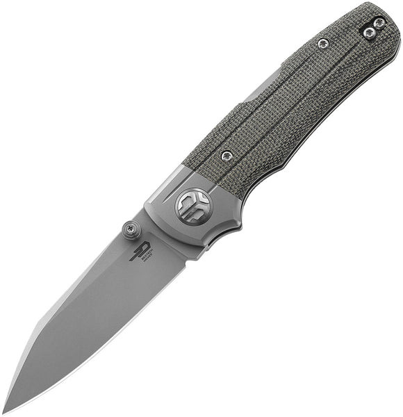 Bestech Knives Tonic Knife Lockback Black Micarta & Titanium Folding M390 T2204A