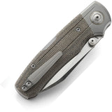 Bestech Knives Tonic Lockback Green Micarta & Titanium Folding M390 Knife T2204C