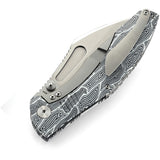 Bestech Knives Lockness Knife Framelock Black & White G10 Folding M390 2205B