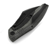 Bestech Knives Lockness Pocket Knife Framelock Black Micarta Folding M390 2205F