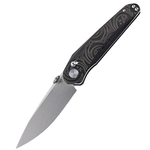 Bestech Knives Mothus Bar Lock Black & Bronze Titanium Folding M390 Knife 2206F