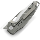 Bestech Knives Nyxie Pocket Knife Framelock Gray Titanium Folding S35VN 2209A