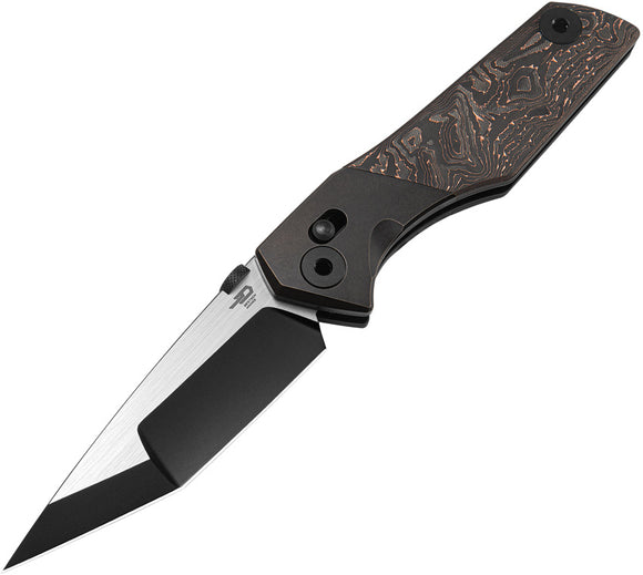Bestech Knives Cetus Crossbar Lock Titanium & Copper Foil Folding Knife T2304D