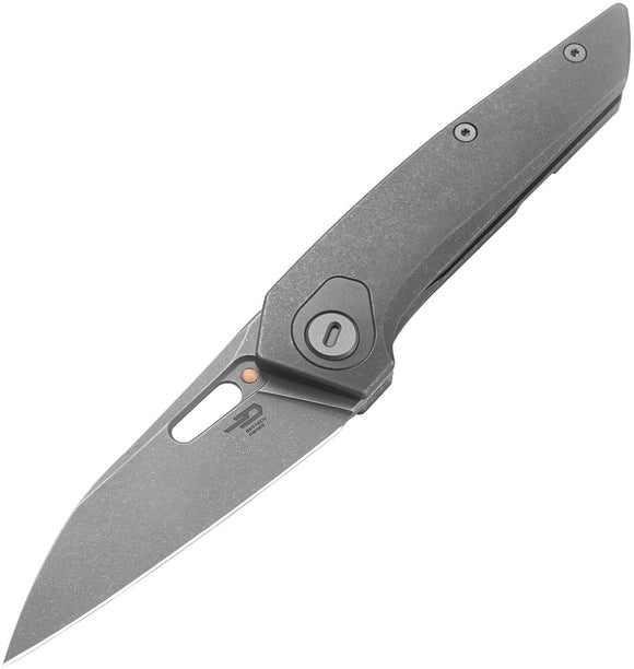 Bestech Knives VK-Void Framelock Stonewash Titanium Folding Elmax Knife T2305C