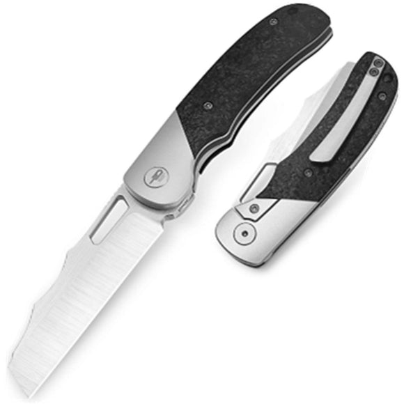 Bestech Knives Syn Framelock Titanium & Carbon Fiber Folding Elmax Knife KT2306A