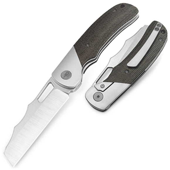Bestech Knives Syn Framelock Titanium & Micarta Folding Elmax Knife KT2306B