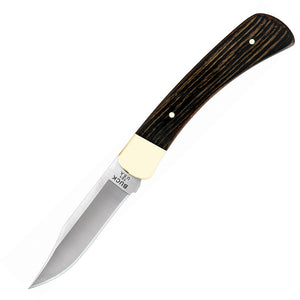 BUCK Knives Hunter Macassar Ebony Wood Handle Fixed Blade Knife + Sheath 101BRS