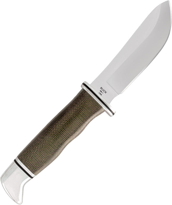 Buck Skinner Pro Fixed Blade Knife Green Micarta (4