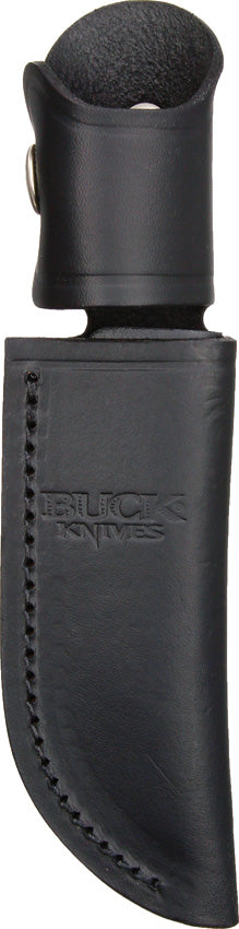 BUCK Logo Black Leather Construction Belt Sheath Fits Buck Skinner Knives 103S