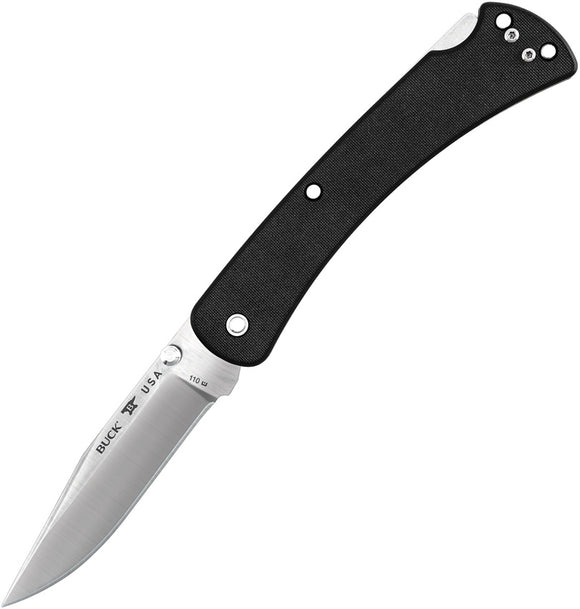 Buck 110 Slim Pro Lockback Black Folding Knife 110BKS4