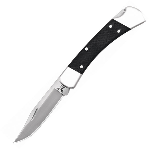 BUCK Knives Hunter Pro Lockback Folding Blade Black G10 Handle Knife 110BKSNS1