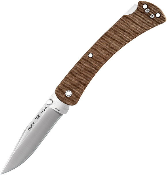 Buck 110 Slim Pro Lockback Brown Folding Knife 110BRS4