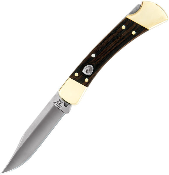 Buck Automatic 110 Knife Lockback Ebony Wood CPM-S30V Stainless Clip Point Blade 110BRSA