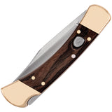 Buck Automatic 110 Knife Lockback Ebony Wood CPM-S30V Stainless Clip Point Blade 110BRSA