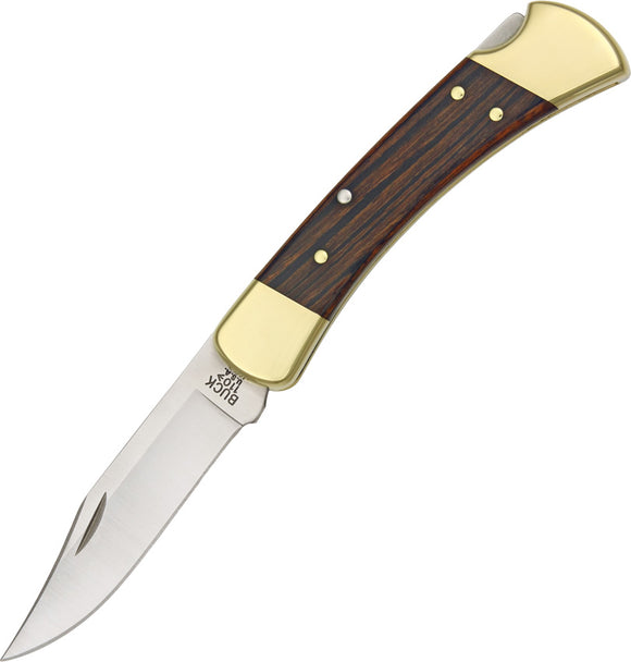 BUCK Knives Model 110 Hunter Folding Blade Lockback Wood Handle Knife 110BRSCB