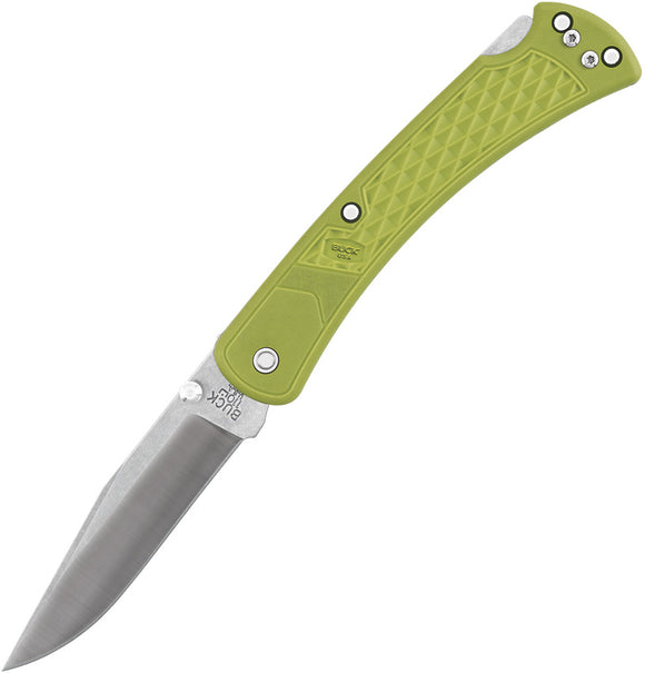 Buck 110 Slim Select Lockback Green Folding Knife 110GRS1