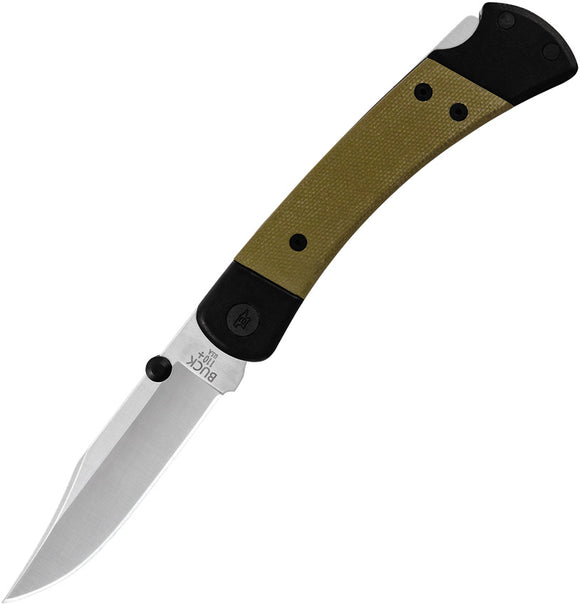 Buck 110 Hunter Sport Lockback Green & Black Micarta Folding CPM-S30V Pocket Knife 110GRS5
