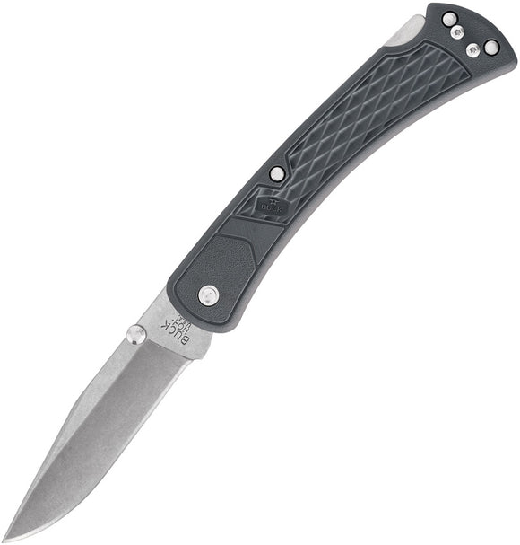 Buck 110 Slim Select Lockback Gray Folding Pocket Knife 110gys2