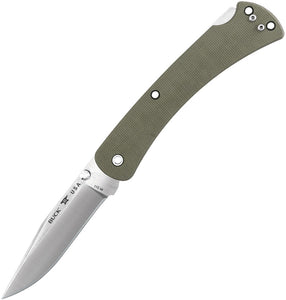 Buck 110 Slim Pro Lockback Green Folding Knife 110ODS4