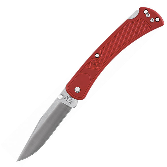 Buck 110 Slim Select Lockback Red Folding Knife 110RDS2