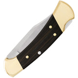 Buck Automatic 112 Knife Lockback Ebony Wood CPM-S30V Stainless Clip Point Blade 112BRSA