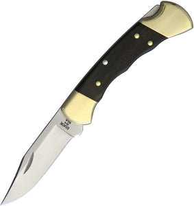 BUCK Knives Ranger Fingergrooved Macassar Ebony Dymondwood Lockback Folding Knife 112FG