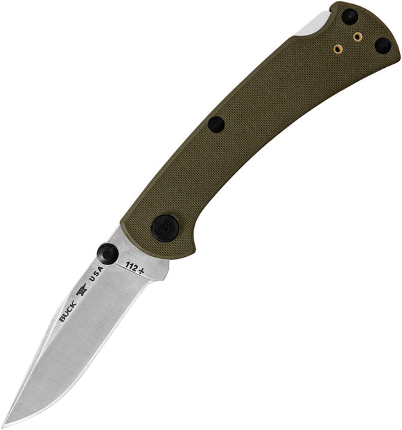 Buck 112 Slim Pro TRX Lockback Green G10 Folding CPM-S30V Pocket Knife 112GRS3