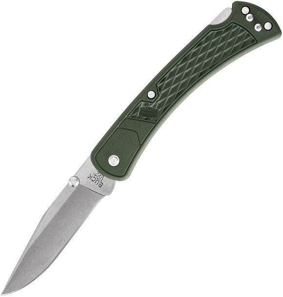 Buck 112 Slim Select Lockback OD Green Folding Pocket Knife 112ods2