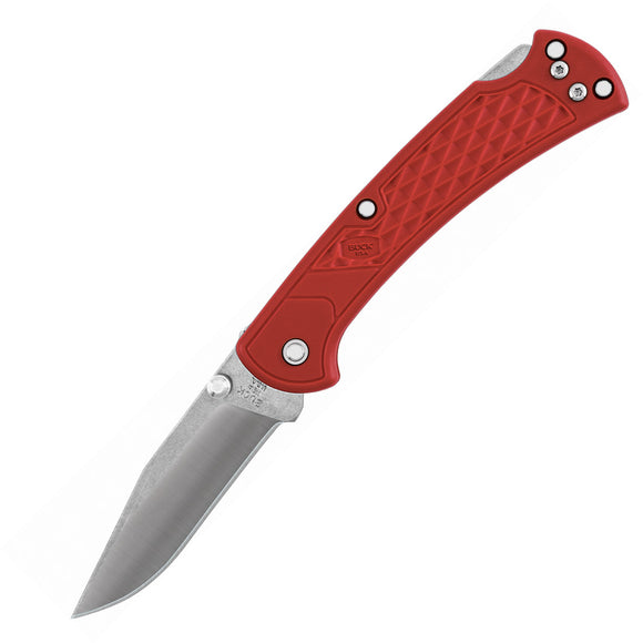 Buck 112 Slim Select Lockback Red Folding Knife 112RDS2